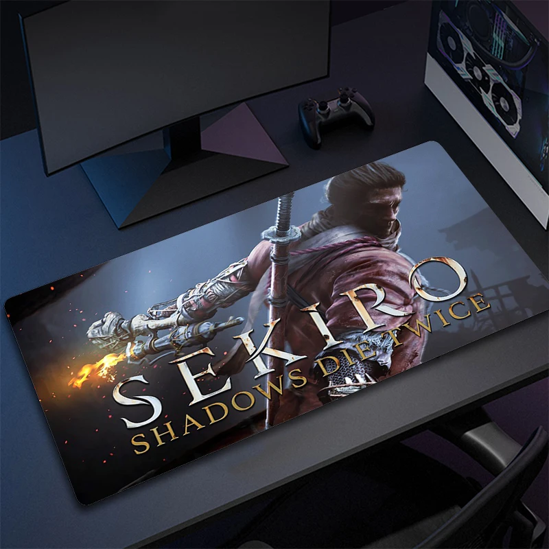 

Seriko:Shadows Die Twice Computer Mouse Pad Gaming Mouse Mat XXL Locking Edge Large Non-Slip Mousepad Game Rubber Keyboard Pads