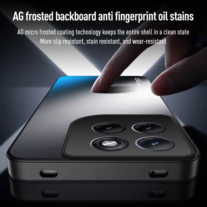 Premium Shockproof Frosted Matte Back Phone Case - Soft TPU+PC with Magnetic Feature