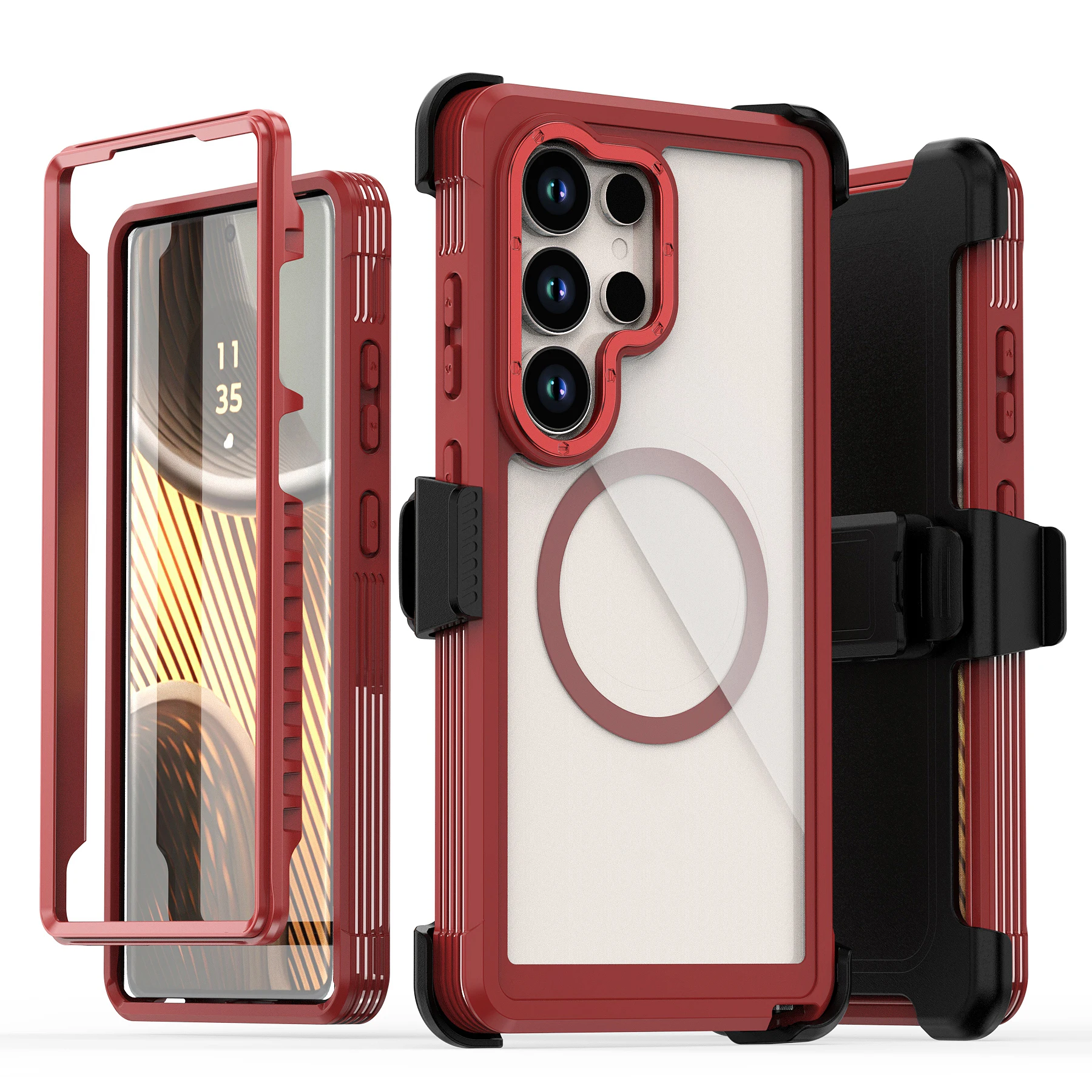 Armor Hybrid Anti-Drop XT MagSafe Case with Wireless Charging and Clip