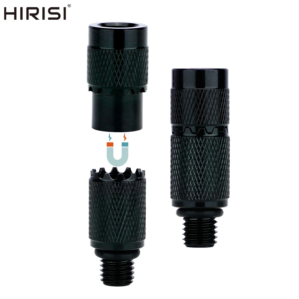 2 connecteurs rapides aluminium Hirisi AQ215 pour alarmes carpe et bank sticks