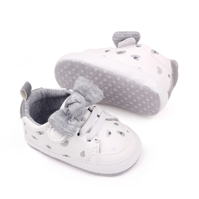 Baby Girl Shoes Lovely Print Casual Bow Soft Sole Newborn Princess Walking Toddler Shoe