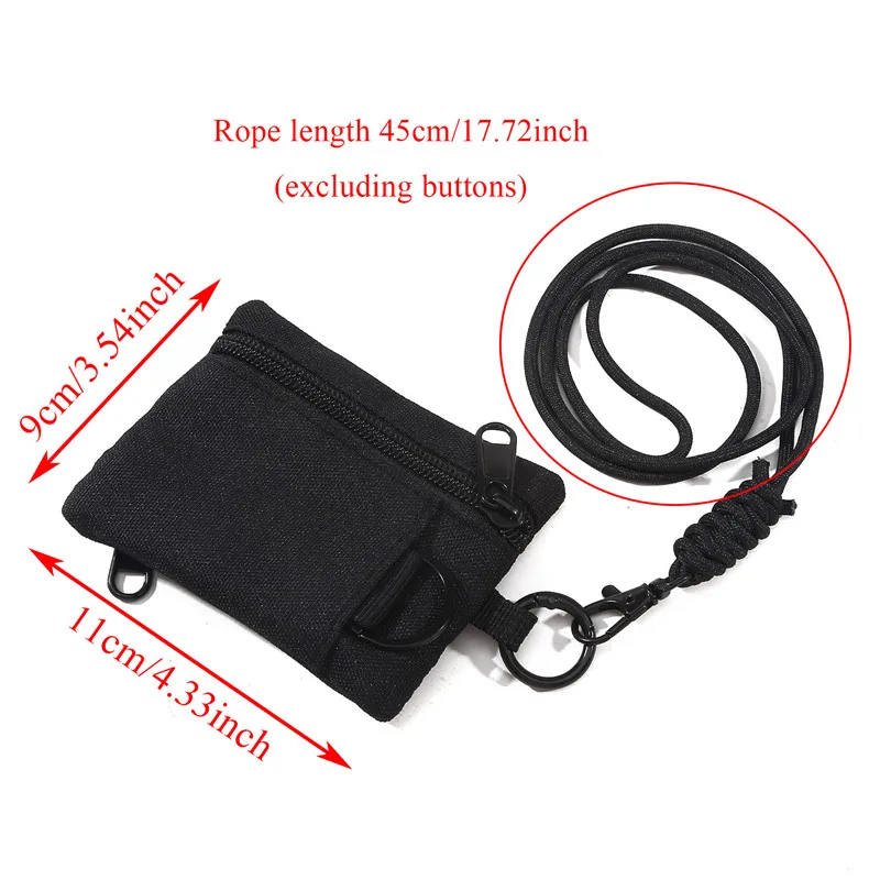 Outdoor EDC Molle Pouch Wallet Mini Portable Key Card Case EDC Pouch Bag  Purse with Carabiner Key Card Case 6
