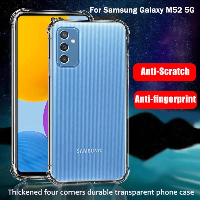 Per Samsung Galaxy M52 5G Custodia Per Cellulare Originale Per Galaxy M 52 5G Antishock Fundas Per Samsung M52 Custodie Trasparenti Cover