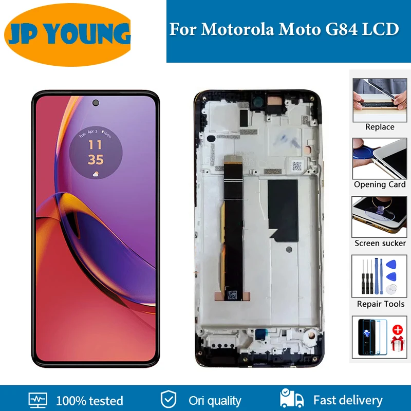 

6.5" Original Display For Motorola Moto G84 LCD Screen Touch Panel Digitizer Assembly Replacement For Moto G84 LCD Display
