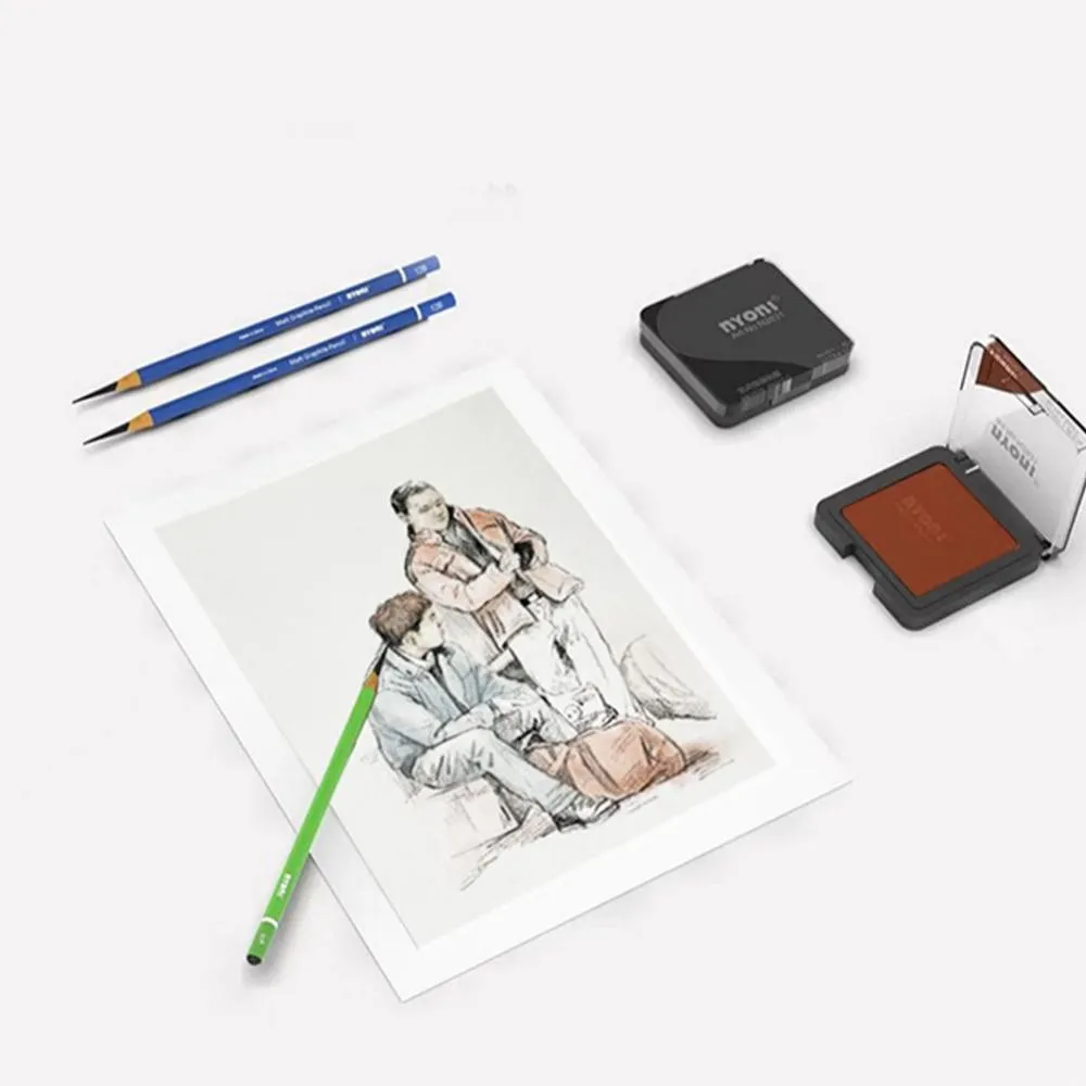 Polveri per schizzi a colori professionali Artista morbido Grafite pastello e disegno al carbone Polveri per schizzi a colori Pigmento sfumabile 4