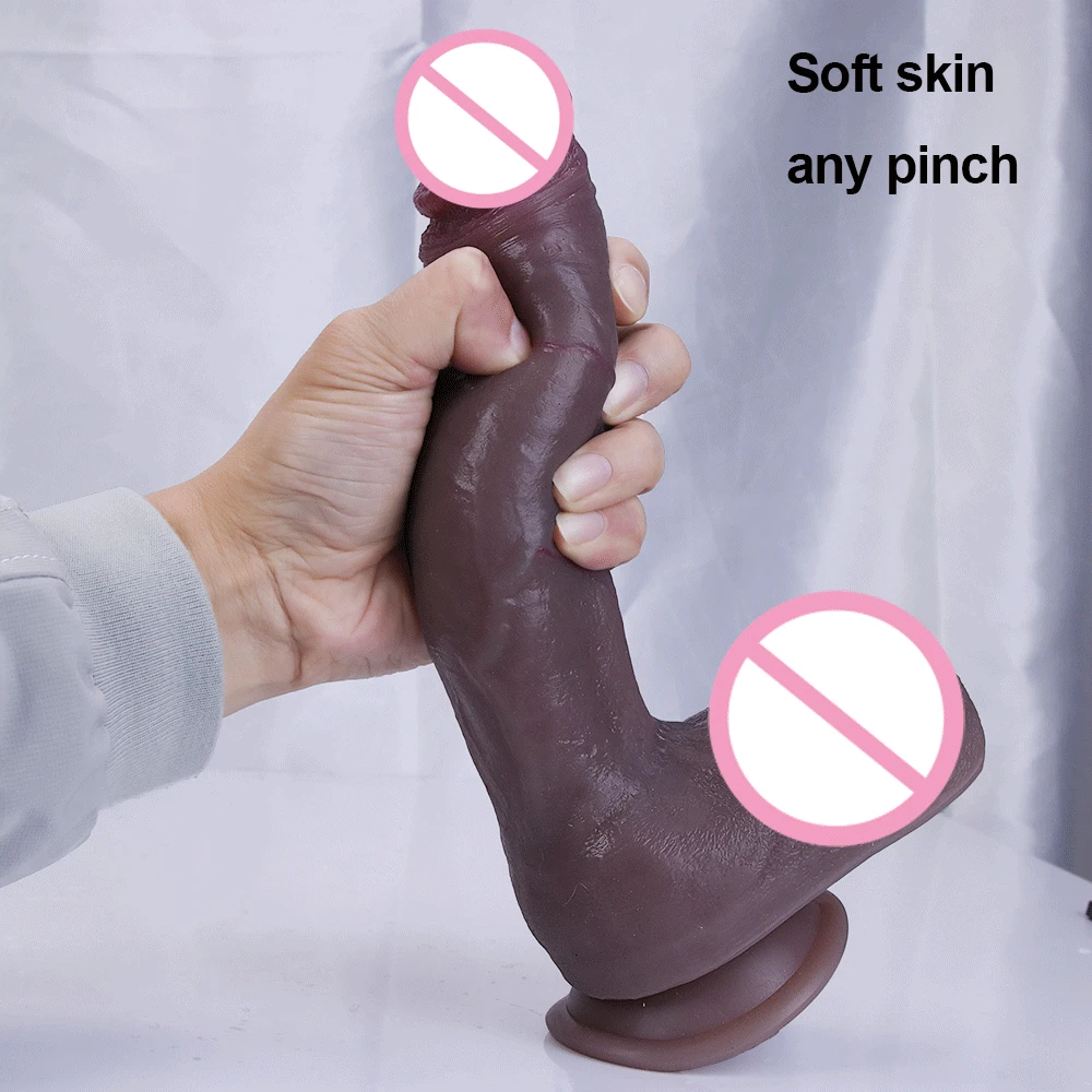 Realistic Dildos Erotic Black Skin Dick with Super Strong Suction Cup Sex Toys for Woman Men Artificial Penis G-spot Simulation