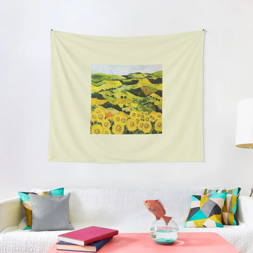 

Sunflowers and Sunshine Tapestry Cute Room Decor Tapete For The Wall Decoration Bedroom Hanging Wall Tapestry