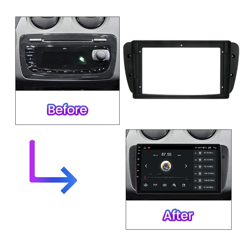 ¼   DVD  ٸ  Ibiza 6j 2009 2010 2012 2013 ȵ̵ GPS ׺̼  2 Din ũ г ̽ ÷Ʈ