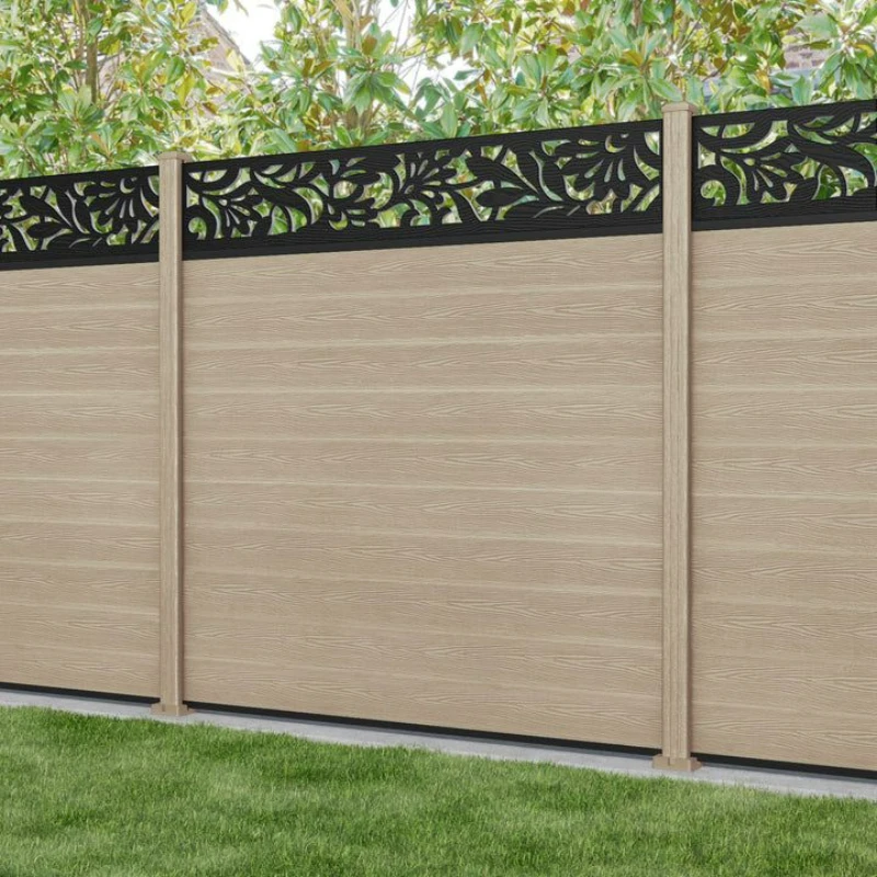 Eco-Friendly Wood Plastic Composite WPC Fence Panels for Garden Privacy and Modern Outdoor Fencing
