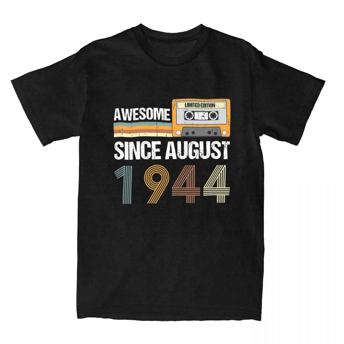 

С августа 1944, подарки на день рождения, цитаты, рубашка Merch для мужчин и женщин, 80 лет рождения, новинка, 100% хлопковая одежда с графическим принтом