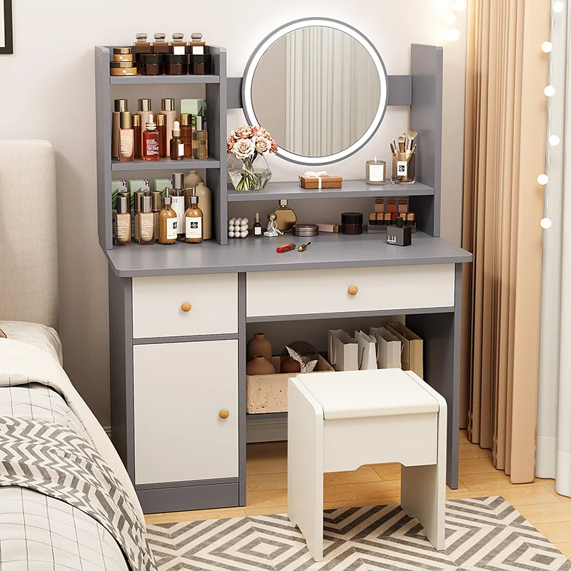 Cassetti Make Up Table Light Mirror Desk Set Small Vanity Corner Dressing Camera Da Letto Coiffeuse De Chambre Mobili Per Camere Da Letto