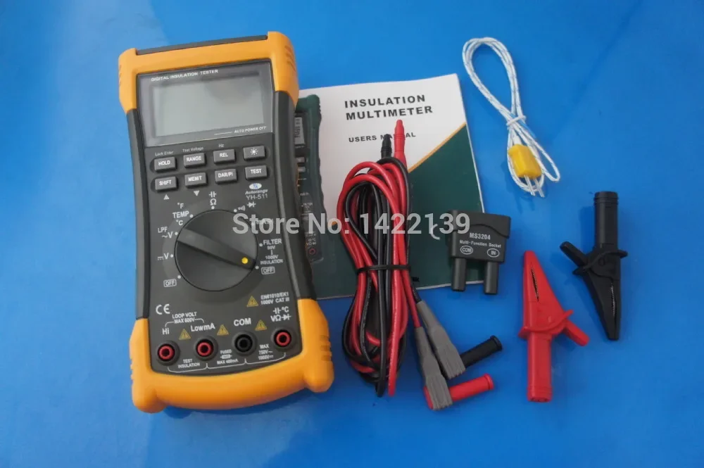 YH511 Digital Insulation Resistance Tester Portable Megohmmeter High Voltage Meter for Electrician and Lab Use detail image 2