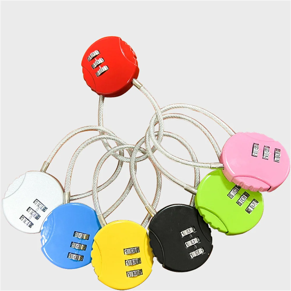3DigitDigitPasswordLockSteelWireRopeSecurityLockSuitcase