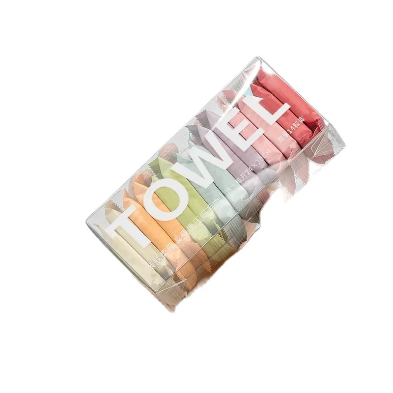 Disposable Bath Towel 14pcs/box Disposable Washcloth Portable Travel Towel Thickened Compressed Face Cleansing 24 30cm Square Towel