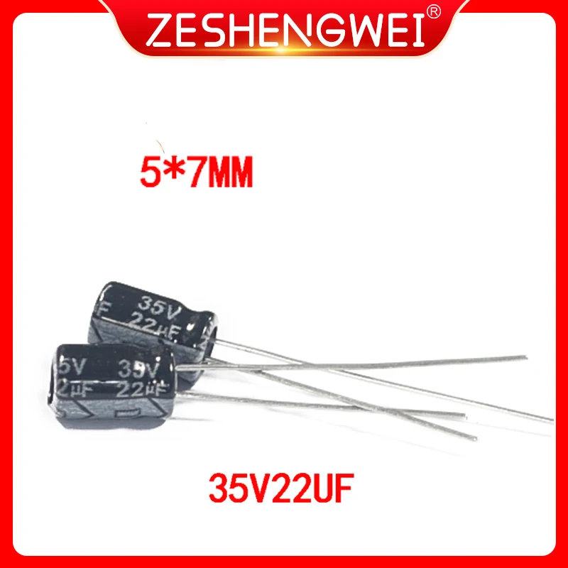 20PCS 35V 22UF 5*11mm 22UF 35V 5*7 Aluminum Electrolytic Capacitor In Stock