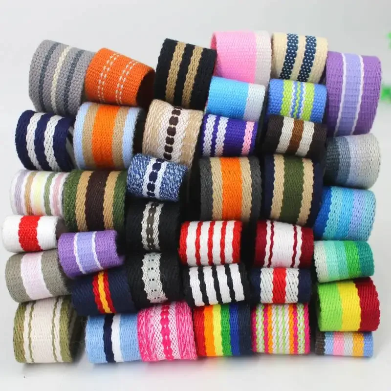 Colorful Cotton Weave Belt 3CM Wide CanvaBelt For Box Bag Baskets Shoulder Handbags Accessories Clothing Components From China