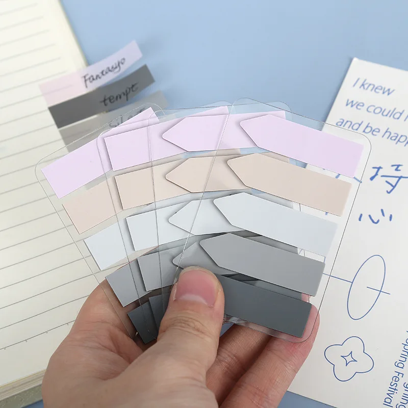 20 Sheet Stickers Transparent Fluorescent Index Tabs Flags Sticky Note Stationery Children School Office Supplies 4