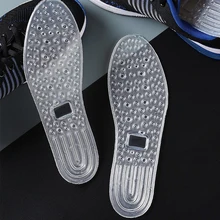 

Silicone Gel Insoles Soft Massage Full Foot Pad Elastic Sports Running Walking Shock Absorption Leisure High Elastic Insoles