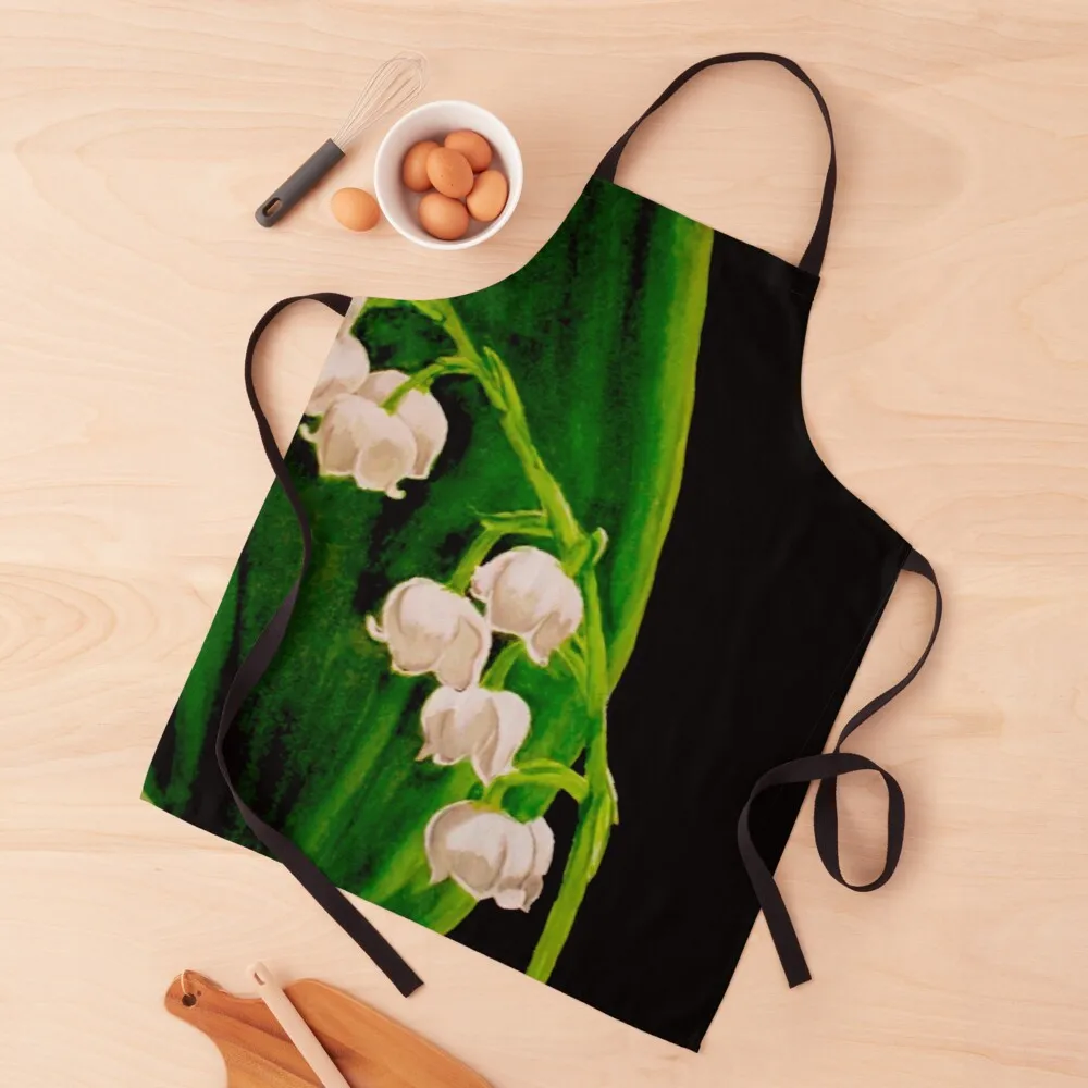 Lily of the valley Apron Kitchen apron sexy apron aesthetic uniforms woman