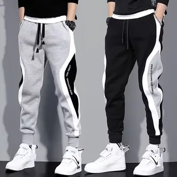 الرجال السراويل السوداء الهيب هوب الرباط عداء ببطء موضة مريحة السراويل الذكور Sweatpants غير رسمية فضفاضة مرونة الخصر ملابس رياضية - Image 4