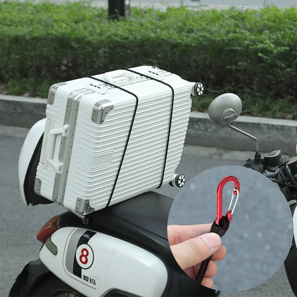 60/90/120cm Stretch Elastic Ropes Heavy Duty Bungee Cord With Hooks Carabiner Hooks Cord for Luggage Rack Cargo