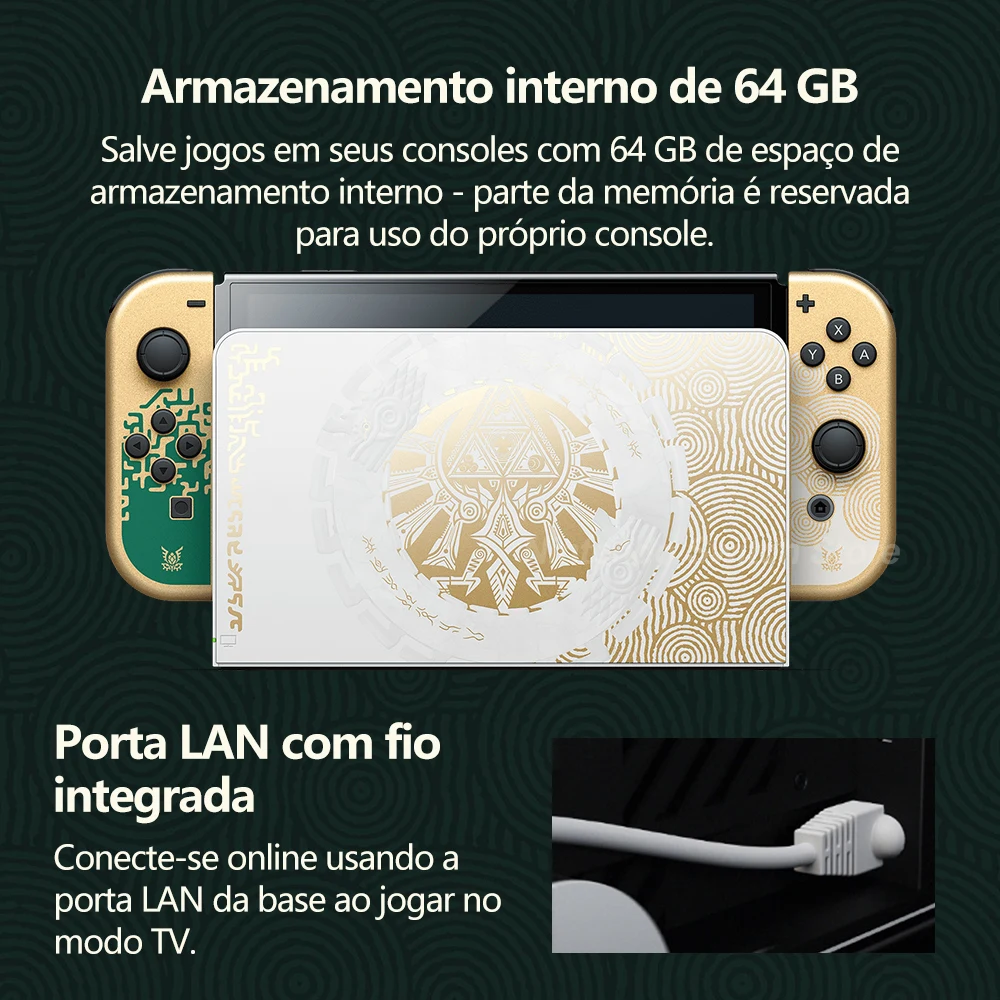 Nintendo switch oled the legend of zelda: lágrimas da edição do