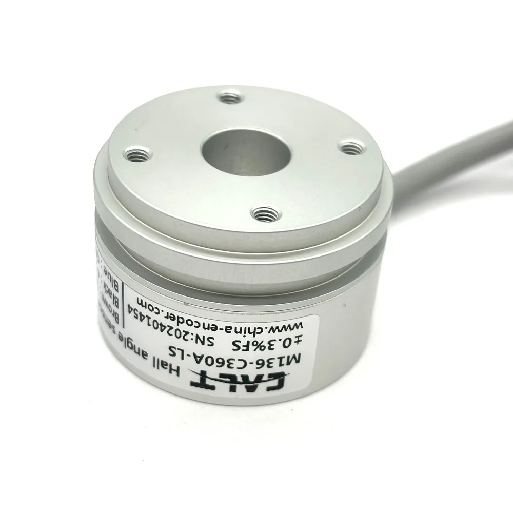 CALT 맞춤형 24V 전원 공급 장치 홀 각도 센서(4-20mA/SSI/SPI/0-5V/1-5V 출력, 90/180/270/360도) M136-C360A-LS