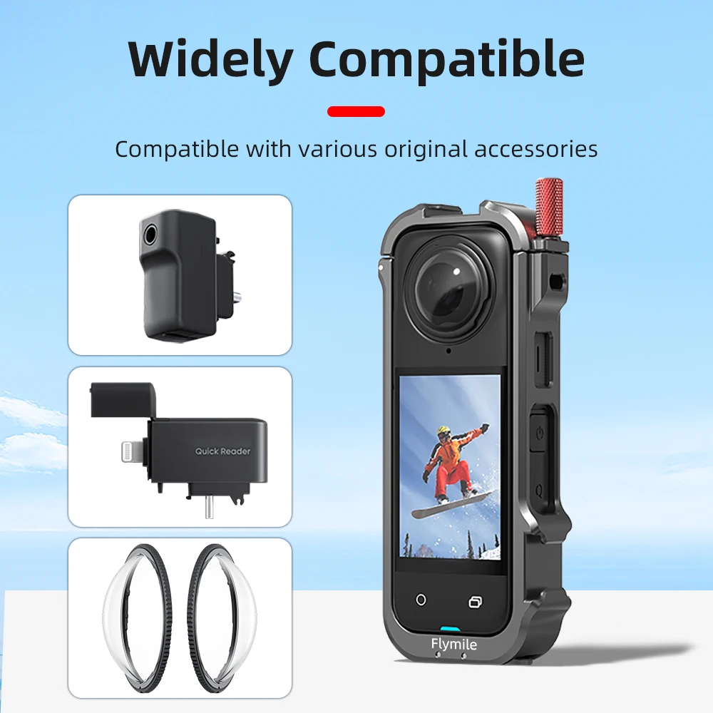 파노라마 액션 카메라 토끼 케이지, Insta360 X4 금속 베젤 X4 와 호환