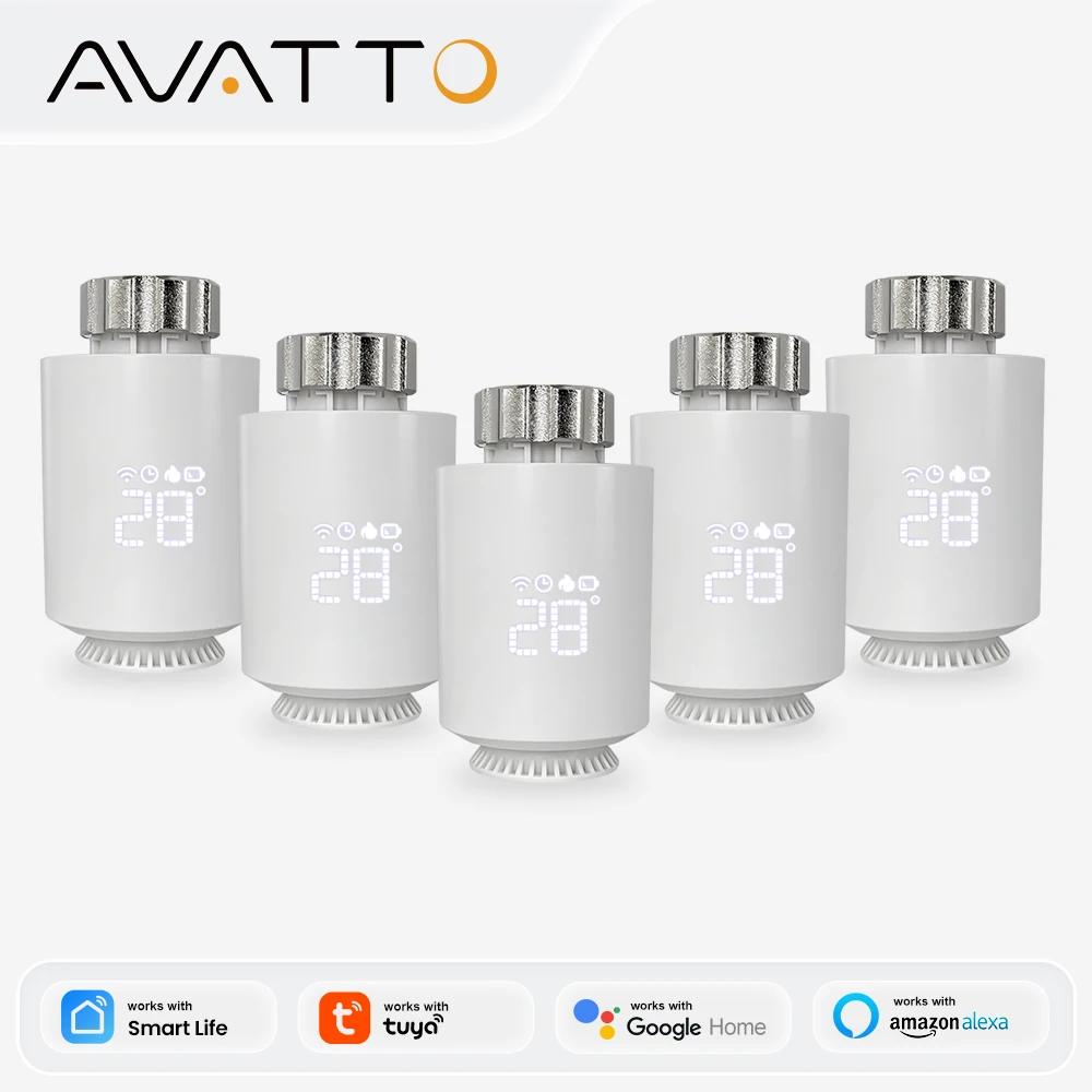 AVATTO ZigBee3.0 TRV Zawór sterujący grzejnikowy, inteligentny programowalny termostat, kontroler temperatury, obsługa Tuya Alexa Google Home - AliExpress 13