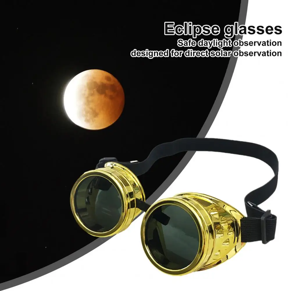 Safe Solar Viewing Glasses Steampunk Solar Eclipse Glasses for Eye Protection Direct Sun Observation with Harmful Light