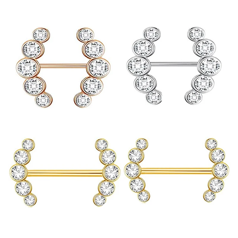 

Barbell Heart Curved Shape Rings Stainless Steel body piercing Nipple Rings for Jewelry Body Piercing 14g Heart Nipple Rings
