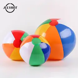22/25/35cm Inflatable Beach Ball PVC Water Balloons Rainbow-Color Balls Summer Outdoor Beach Party Swimming Pool Float Rings