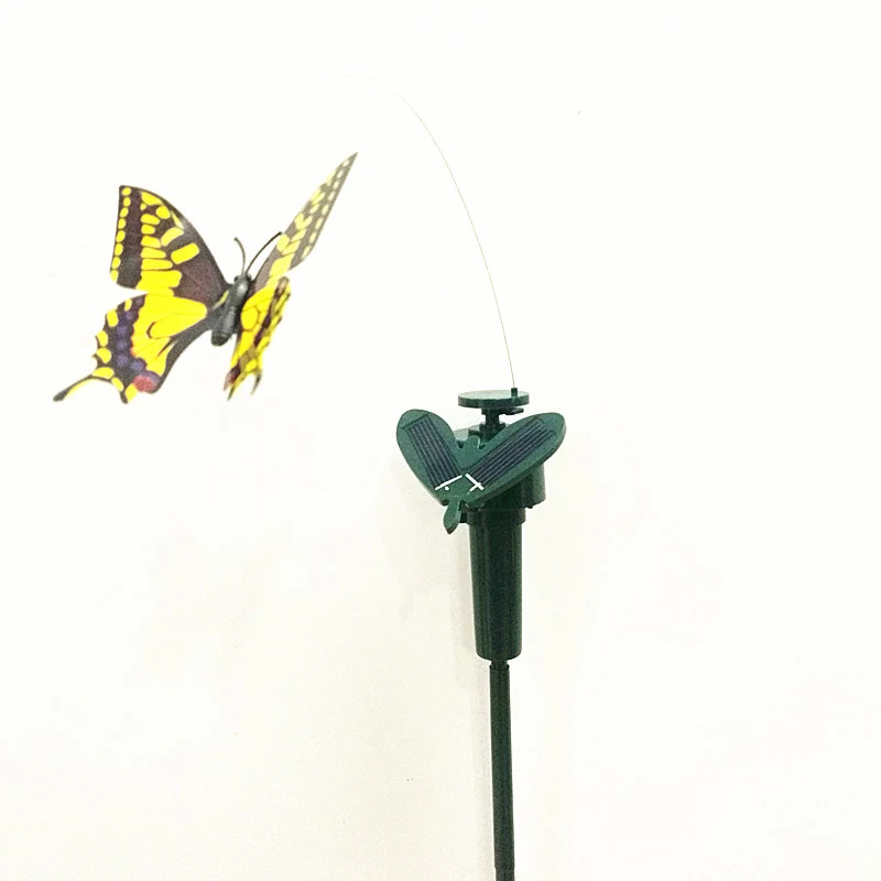 Whimsical Fluttering Butterfly & Hummingbird Garden Stake Decor