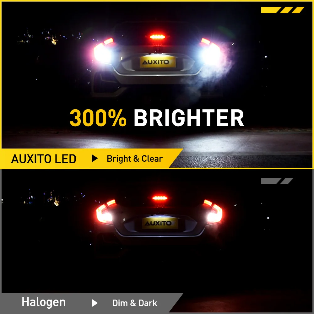 AUXITO BRS ĵ���� 1156 LED ����, ���� �����Ʈ ��� ���� ���� DRL �ְ� �����, �ڵ��� ����, ȭ��Ʈ, BA15S P21W, 2 ��