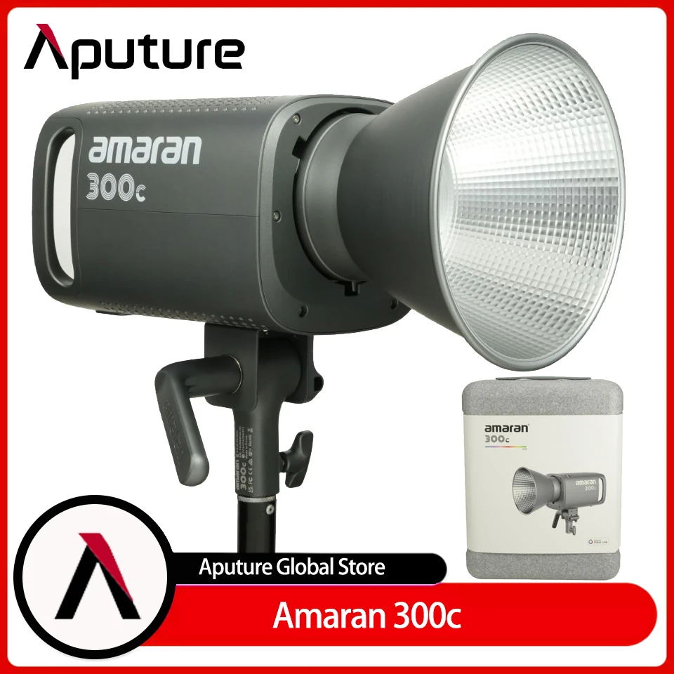Projecteur LED Vidéo Aputure Amaran 300C Blanc 300W – RGBWW, CCT 2500K-7500K, Monture Bowens, Contrôle APP