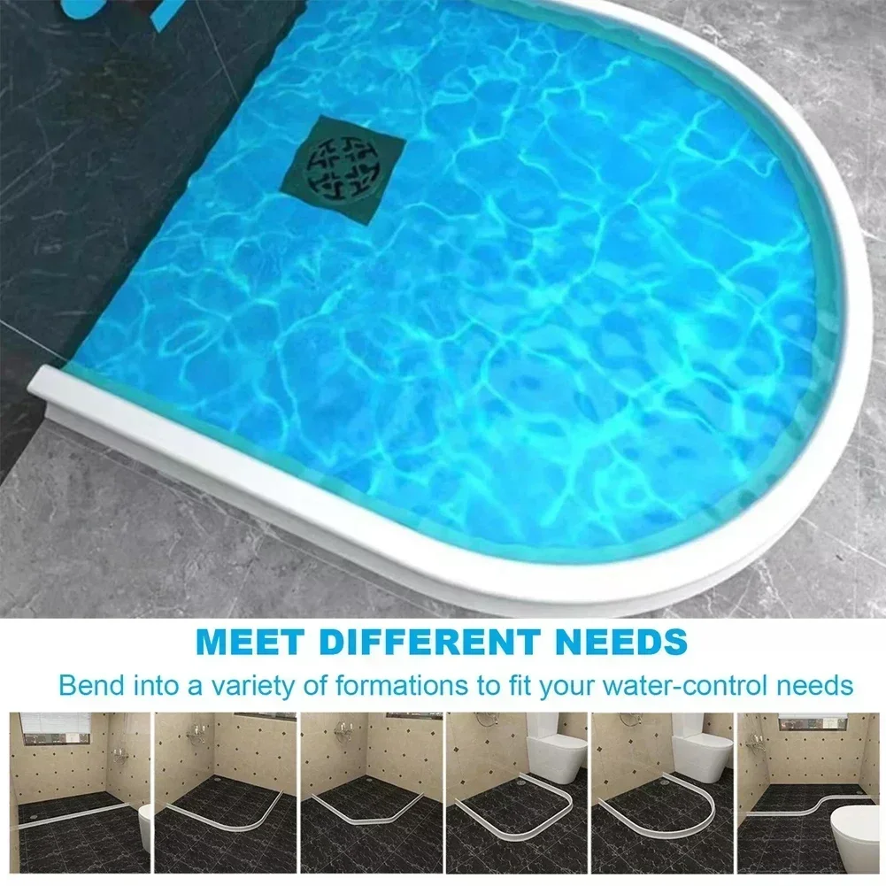 Foldable Water Splash Barrier Showe Curved Strip Floor For Shower Floors Shower Trays Kitchen Sinks Bathroom Doors Bathtub