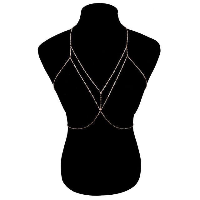 Ladies Body Chain Sexy Style Hollow Bikini Ladies Breast Chain Body Chain Decoration Jewelry