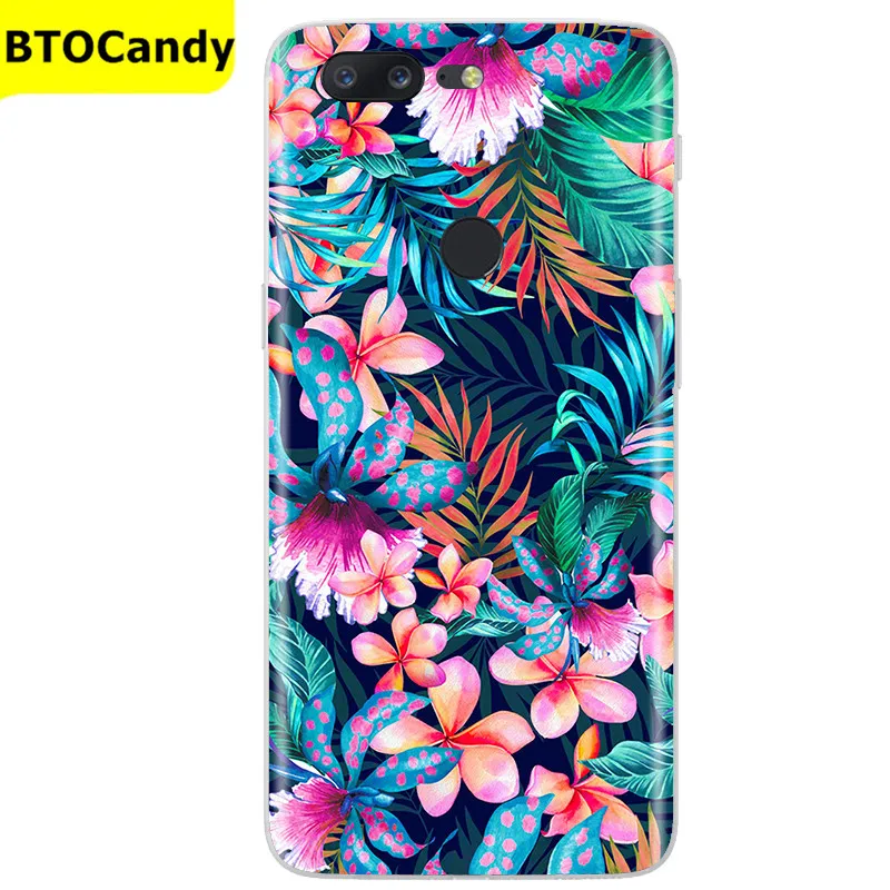 For Oneplus 5T Case Silicone Soft TPU Flower Animals Phone Case For OnePlus 5 5T Coque Case For Oneplus 5 Case Full Bumper Funda glass flip cover Cases & Covers