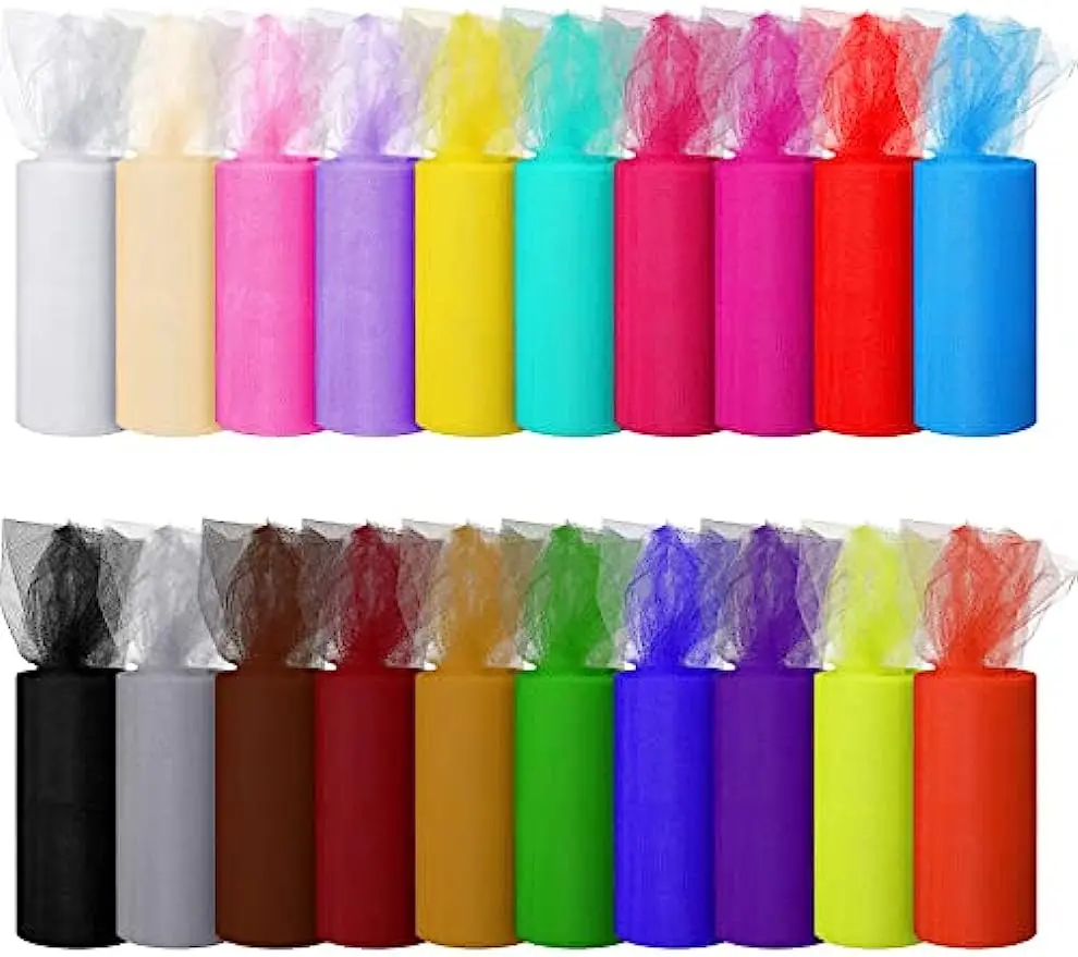 Tulle Rolls Tulle Fabric 6" X 25Yards for Decorations Tutu Weddings Costumes Skirts Parties Gift Bow Baby Shower