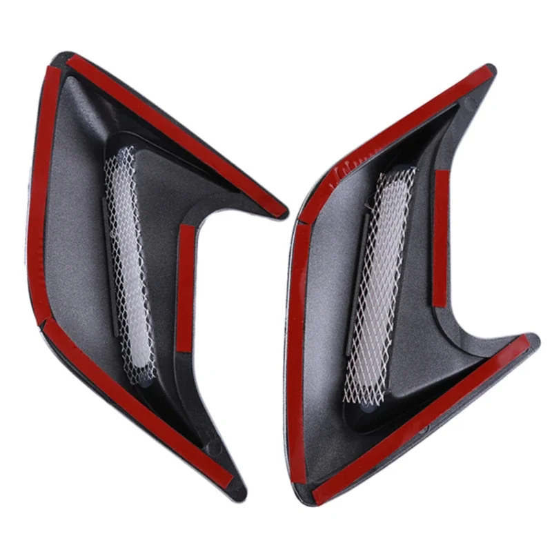 Car Body Trim Accessories 2 Pcs ABS Plastic Car Side Air Outlet Flow Mudguard Shark Cheek Air Intake Trim Fake Hood Vents