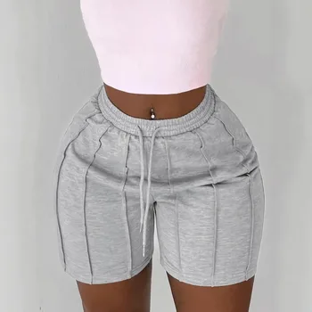 Women's High Waist Sport Shorts Summer Casual Lightweight Gym Elastic Shorts Female Streetwear Fashion Skinny Shorts