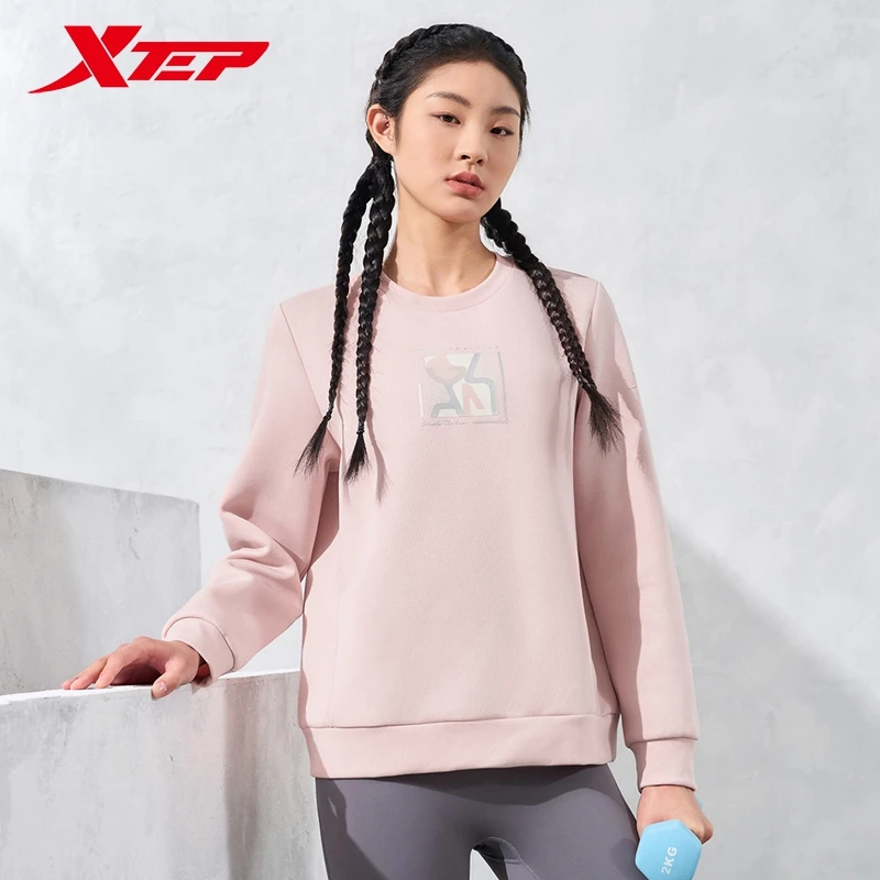 Xtep Pullover Sweater For Women Spring Soft Leisure Durability Coat Comfortable Trendy Fashion Tops 976128920056