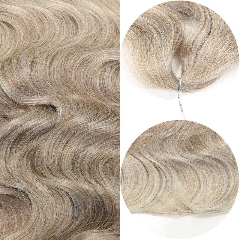 Noble Hair Soft Body Wave Crochet Hair 24Inch 3PCS Synthetic Hair Braids Ponytail Fake Hair Wavy Ombre Blonde Hair Extensions - Image 6
