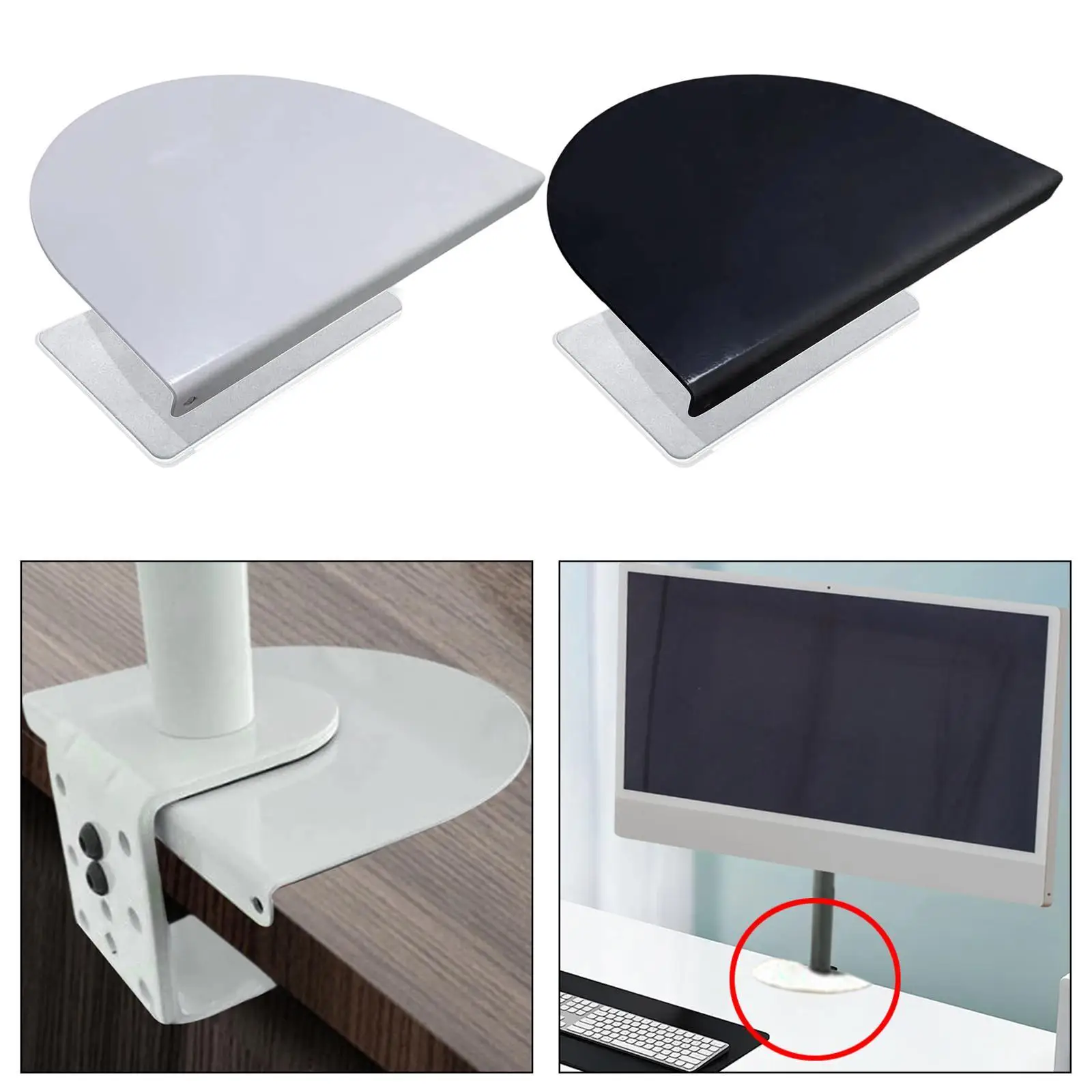 Monitor Mount Reinforcement Plate, No Scratch Reinforcement Bracket Mount Plate for Grommet Monitor Arms