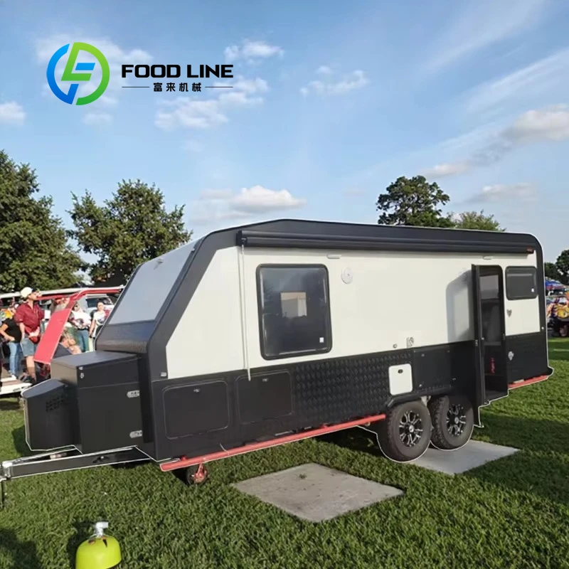 Customized Offroad Outdoor Pop Up Camper Trailer Portable Travel RV Caravan with Bathroom for Camping Trips