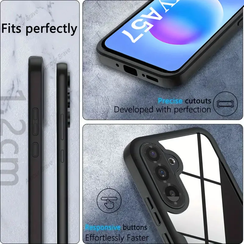360-Degree Shockproof Clear Phone Case with Full Protection