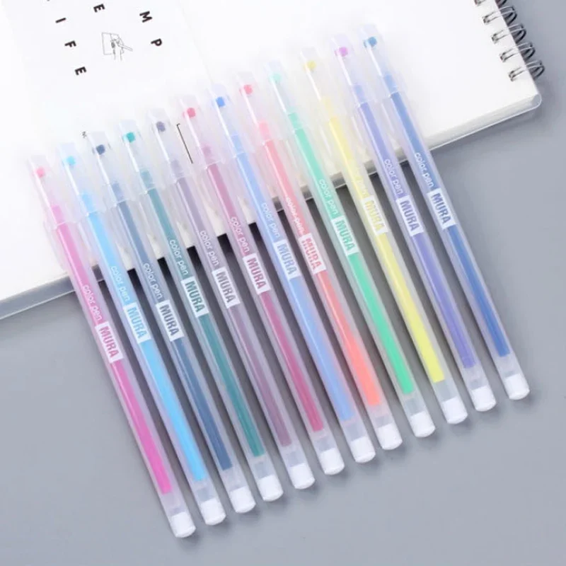 Set 12 Penne Cancellabili Colorate - Punta Fine 0.5 Mm, Inchiostro Termico, Con Gomma, Per Scuola E Ufficio