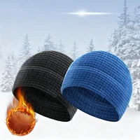 Winter Hat Polar fleece fabric Warmth Cap Hats Outdoor Running Ski Cycling Protection Tactical Windproof Hat