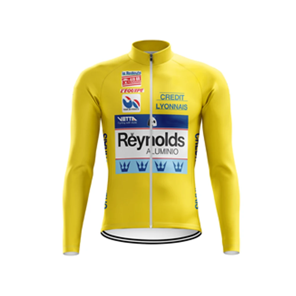 thumbnail image 1 of Jersey de ciclismo retro de manga larga para hombre, de varios estilos, de polar de invierno, para montar en bicicleta, París, Roubaix, Brooklyn, Ford, Faema, Molteni, 1 of 5