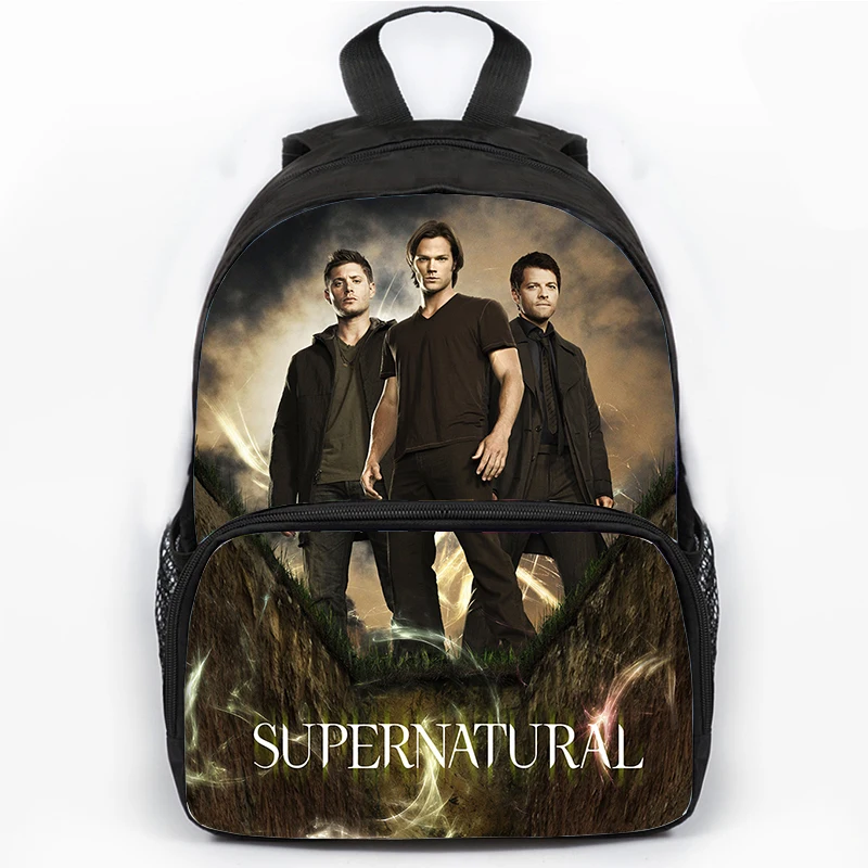 TV Supernatural Backpack Sam Dean Bros Rucksack SPN Supernatural Children School Bags for Teenager Laptop Backpack Kids Book Bag